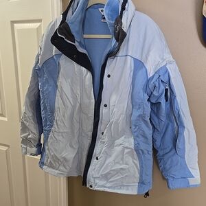 Columbia Blue and Cream Women's Jacket